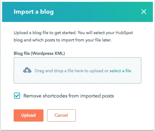 Import a blog into HubSpot