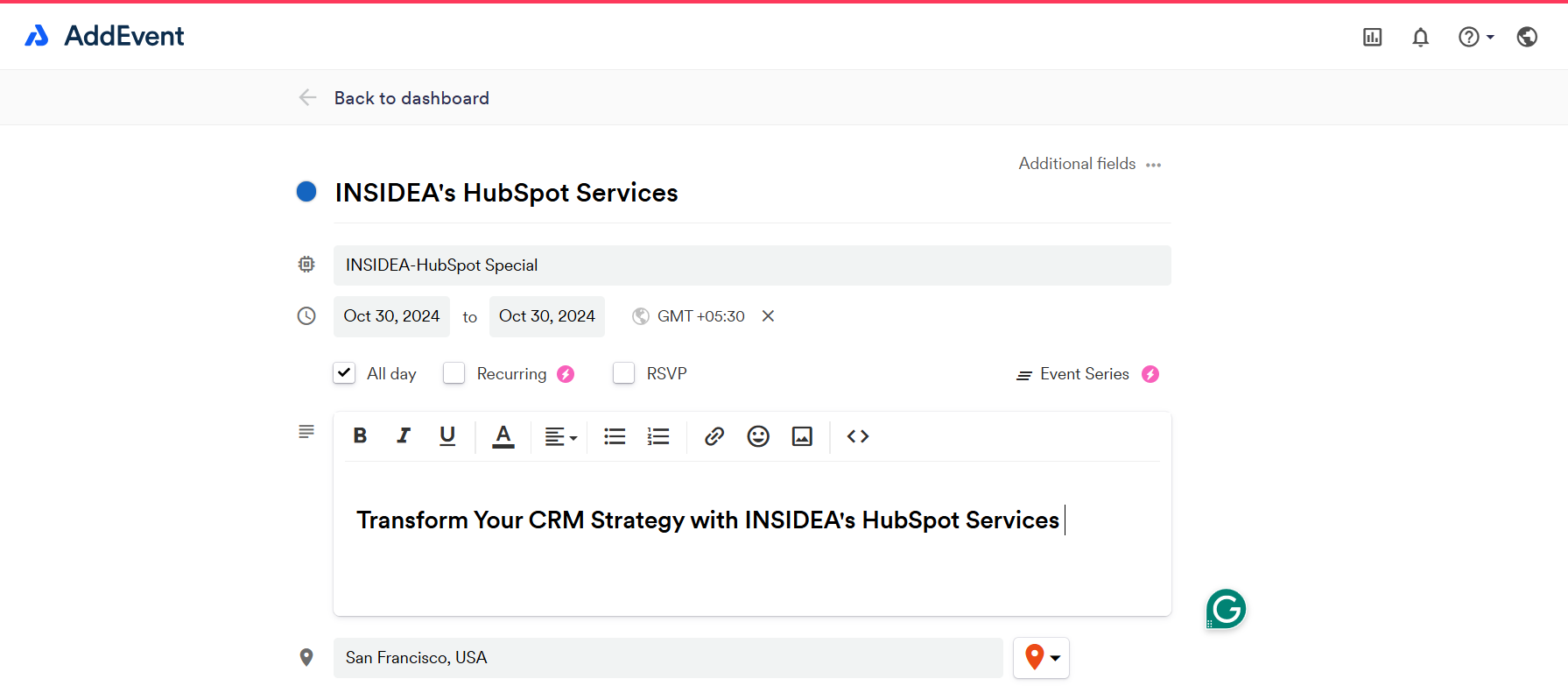 Embed the Link in Your HubSpot Email