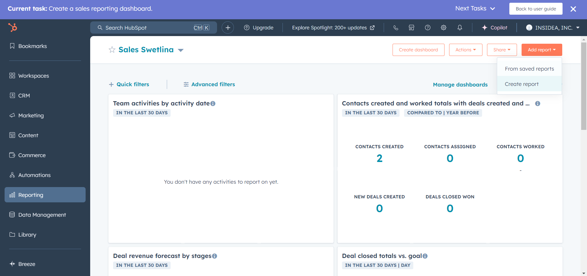 Create Custom Reports 