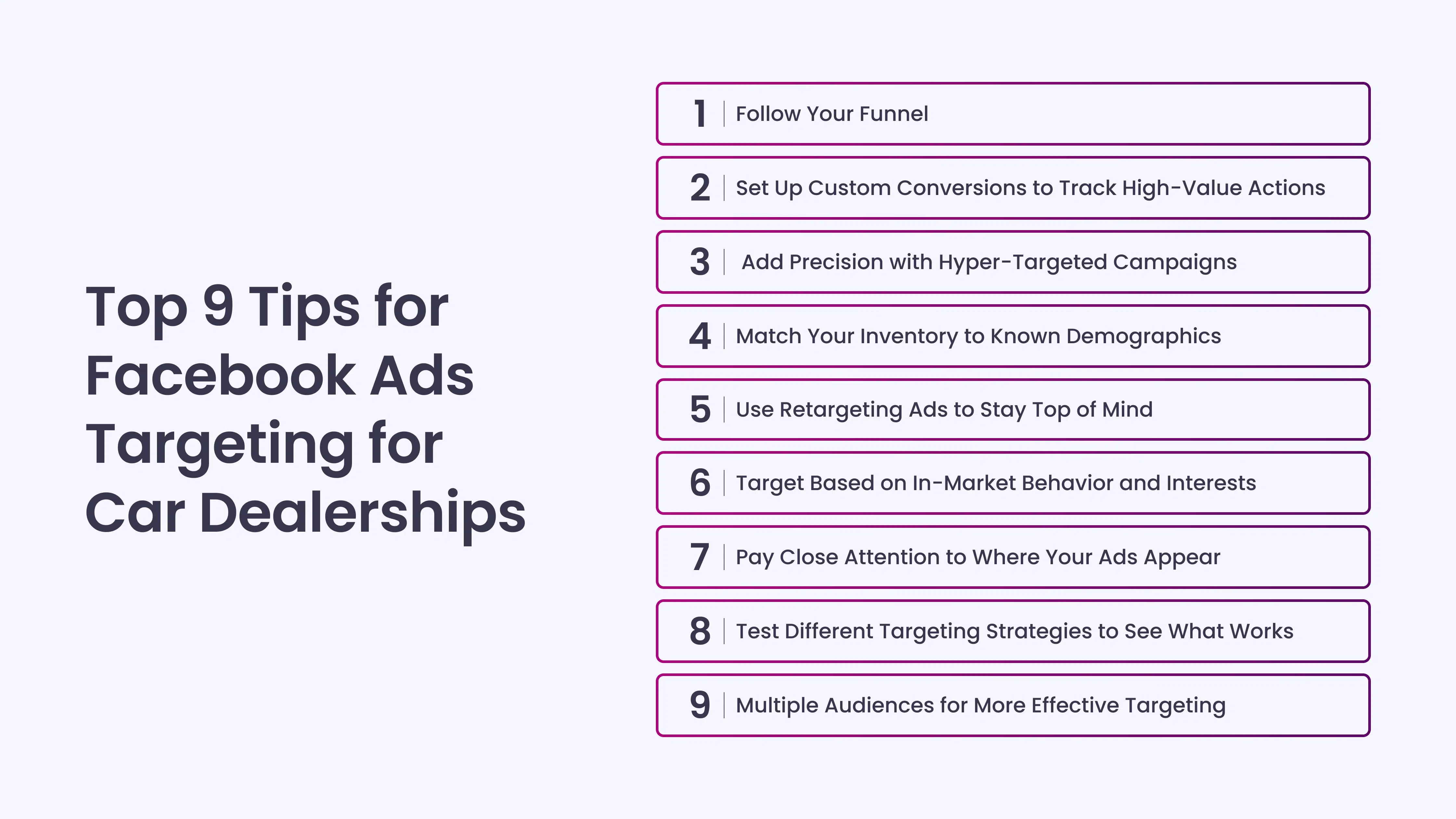 Top 9 Tips for Facebook Ads Targeting for Car Dealerships
