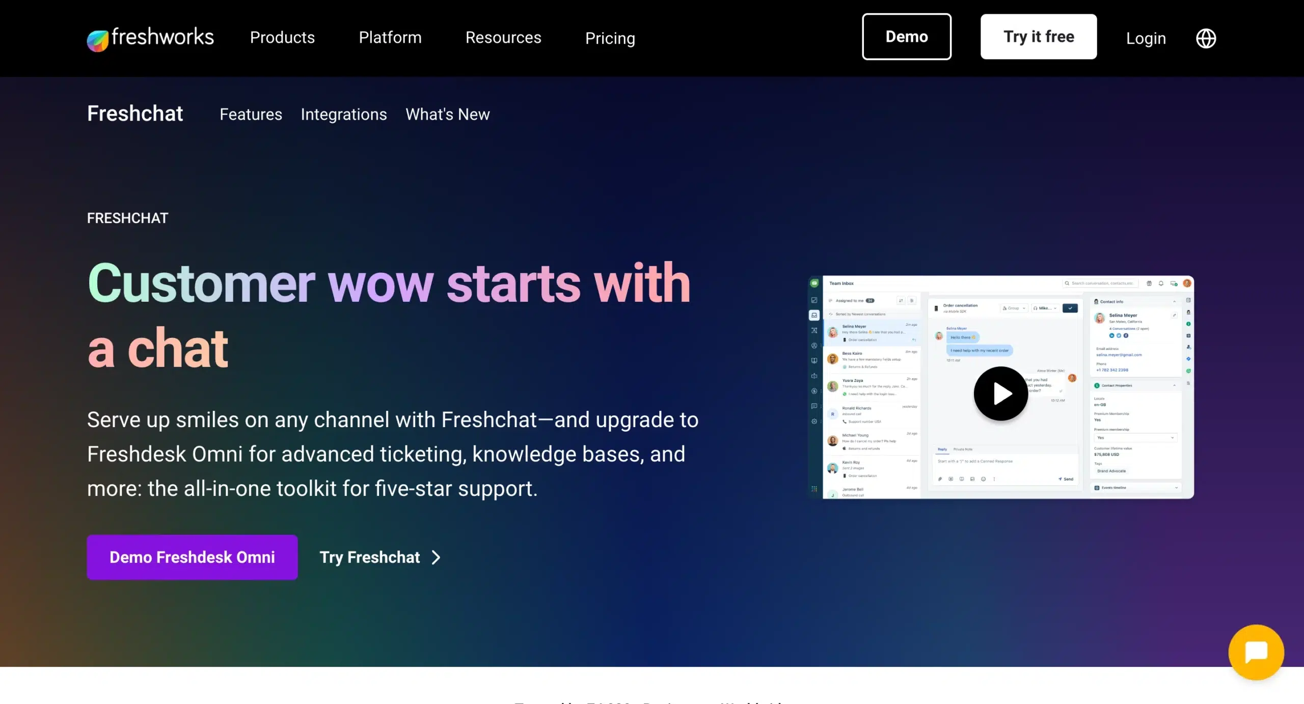 7. Freshchat, Omnichannel Chat Inside the Freshworks Ecosystem
