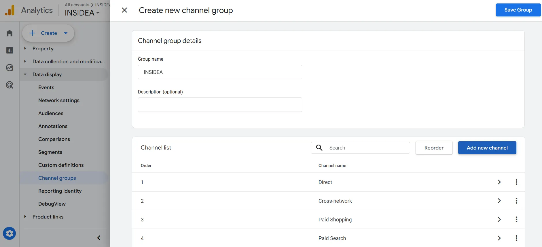 Click Add new channel