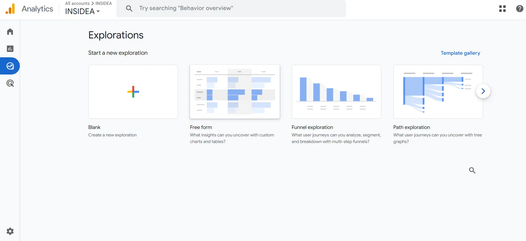 Go to Explore → Free-form Exploration